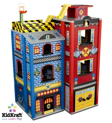 Houten Speelgoedset Voor Grote Kleine Helden 6 Houten Speelgoedset Voor Grote Kleine Helden - Afbeelding 4