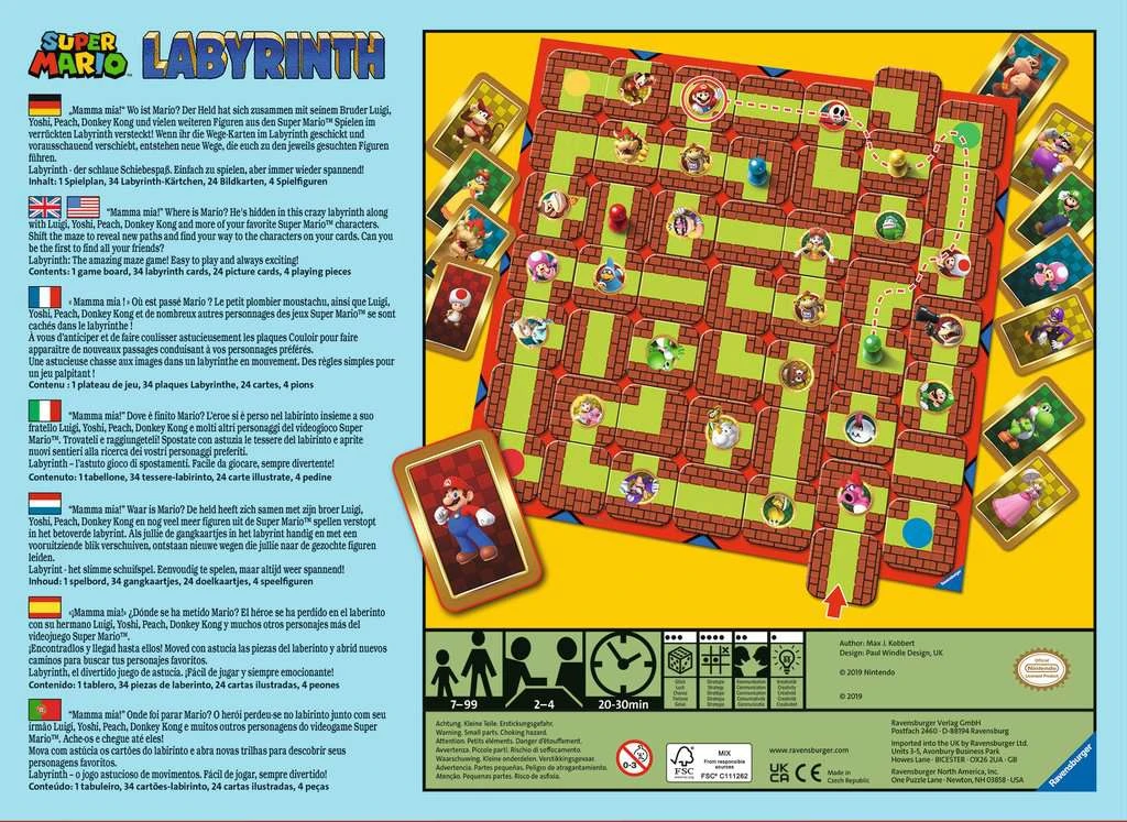 Super Mario Labyrinth -Bordspel Ravensburger 4 Super Mario Labyrinth -Bordspel Ravensburger - Afbeelding 2
