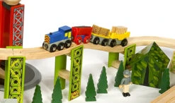 BigJigs BJT019 Houten Trein 114-delige Treinset Bouwterrein -Speel Actief Verkoop treinset bouwterrein bigjigs bjt019 2 1