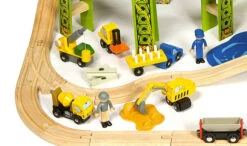 BigJigs BJT280 Houten Trein Cement Silo -Speel Actief Verkoop treinset bouwterrein bigjigs bjt019 3