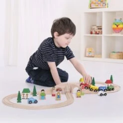 BigJigs BJT012 Treinset Grote Acht Houten Trein -Speel Actief Verkoop treinset grote acht bigjigs bjt012 2