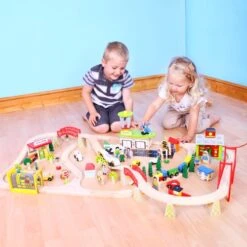 BigJigs BJT018 Houten Trein 124-delige Treinset Transport 17 BigJigs BJT018 Houten Trein 124-delige Treinset Transport -Speel Actief Verkoop treinset transport bigjigs bjt018 4