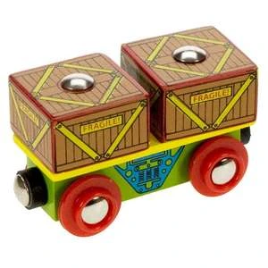 BigJigs BJT406 Rail Wagon Met Kratten 4 BigJigs BJT406 Rail Wagon Met Kratten - Afbeelding 2