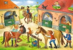 Ravensburger Vakantie Op De Manege Kinder-Puzzel 2 X 12 Stukjes -Speel Actief Verkoop vakantie op de manege puzzel ravensburger 2