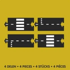 WayToPlay Straight Rubber Autobaanstukken 4pc -Speel Actief Verkoop waytoplay rubber autobaan uitbreidingsset straight speelactief 1